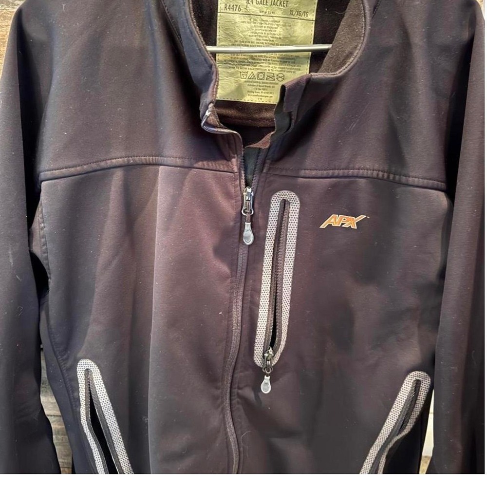 Russell Outdoors APX L4 Gale Jacket Mens XL Black Softshell Full Zip Fleece